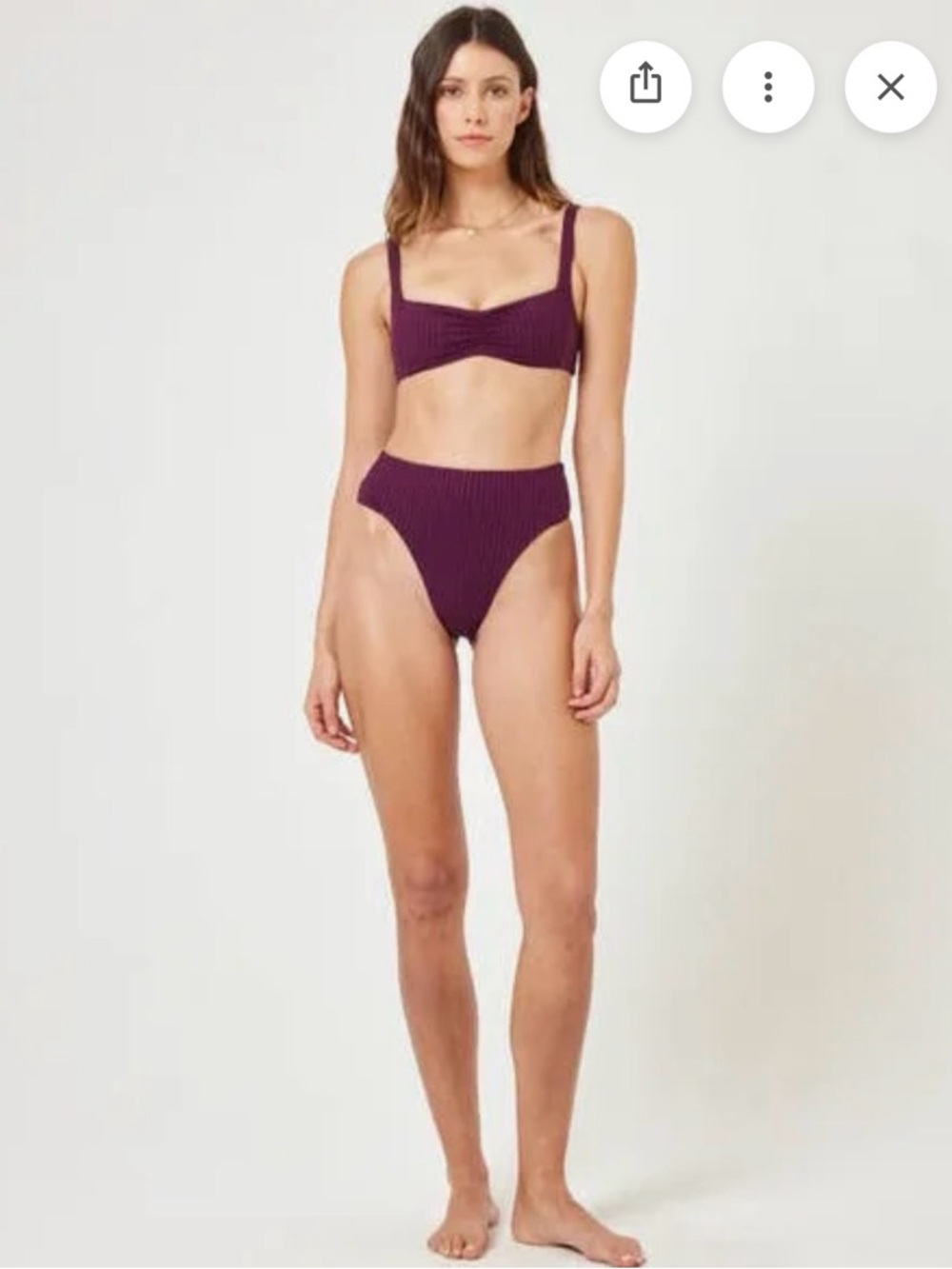 L*Space Ribbed Bikini Set in Maroon - NWT